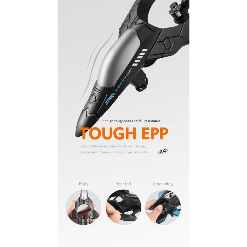 Remote Control Foam Jet Fighter Stunt Plane with LED Lights Perfect for Kids and Teens Ages 6-14