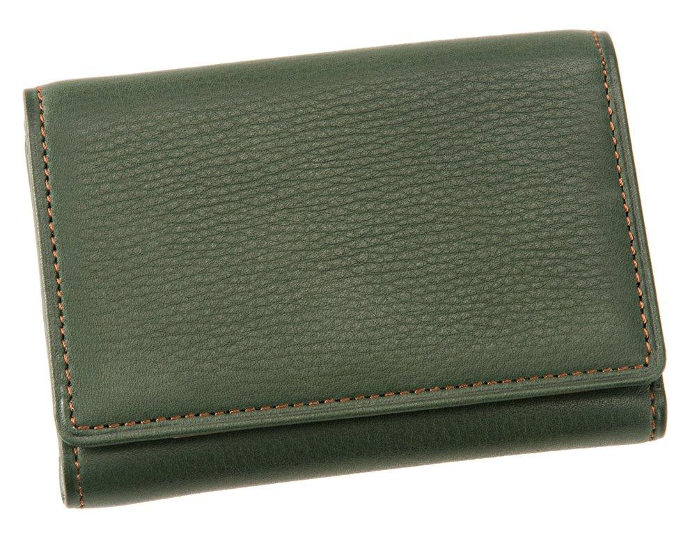 CYPRIS Silky Kip Tri-Fold Wallet 1718 (Men's Leather Tri-Fold Wallet) (Size 6, Green)