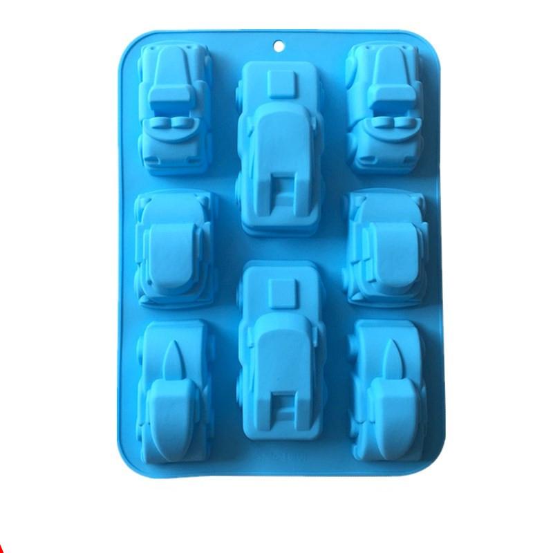 Car Silicone Mold For Baking 3D Auto Soap Candle Mould Ice Cube Tray Kids Birthday Party Cake Decorating Tools Cupcake Topper