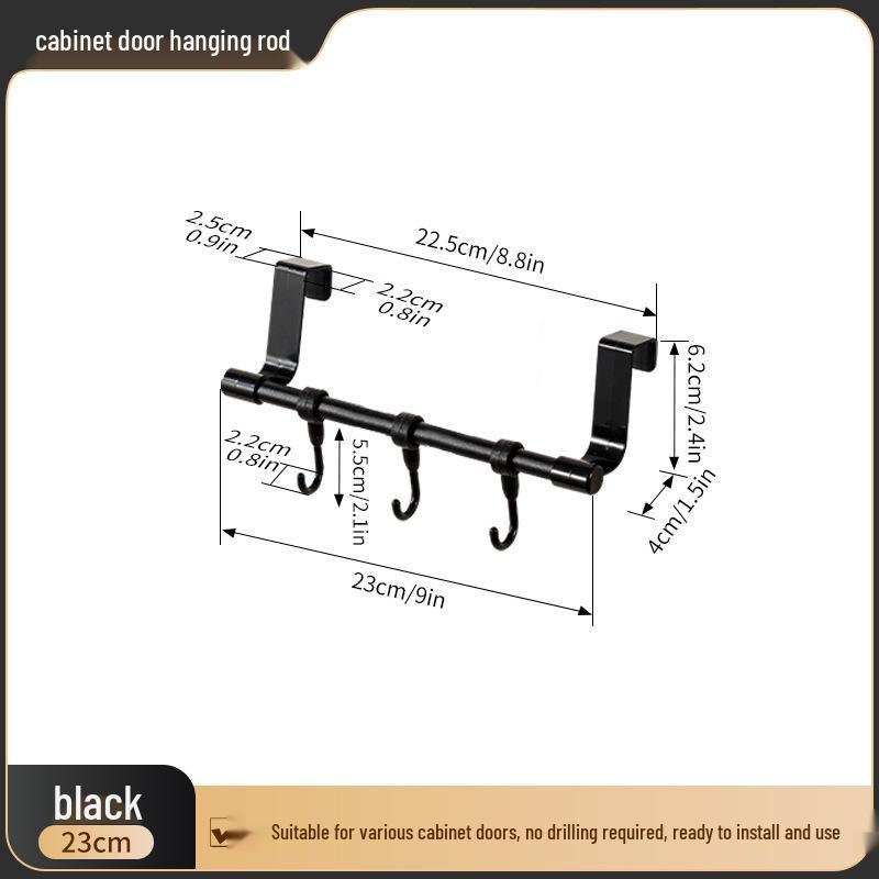 Stainless Steel Multi-Purpose Over-the-Door Towel Rack and Dishcloth Hanger