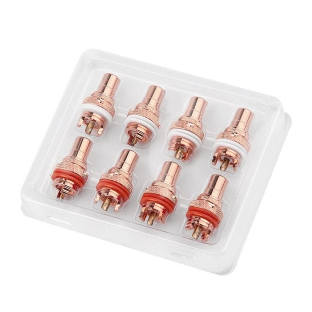Audiophile RCA Jack Plug Copper Rhodium/Gold Plated CMC RCA Socket for Speakers Terminals Audio Wire Connectors Panel RCA Female