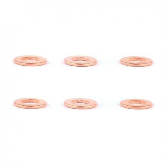 6Pcs Copper Shim Clip Washer Nozzle Copper Washer Gasket F00VC17503