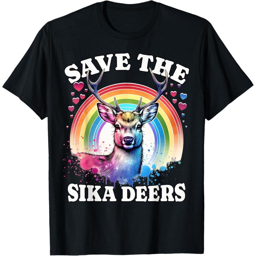 Sika Deer Save Sika Deer T-Shirt XXXXXL