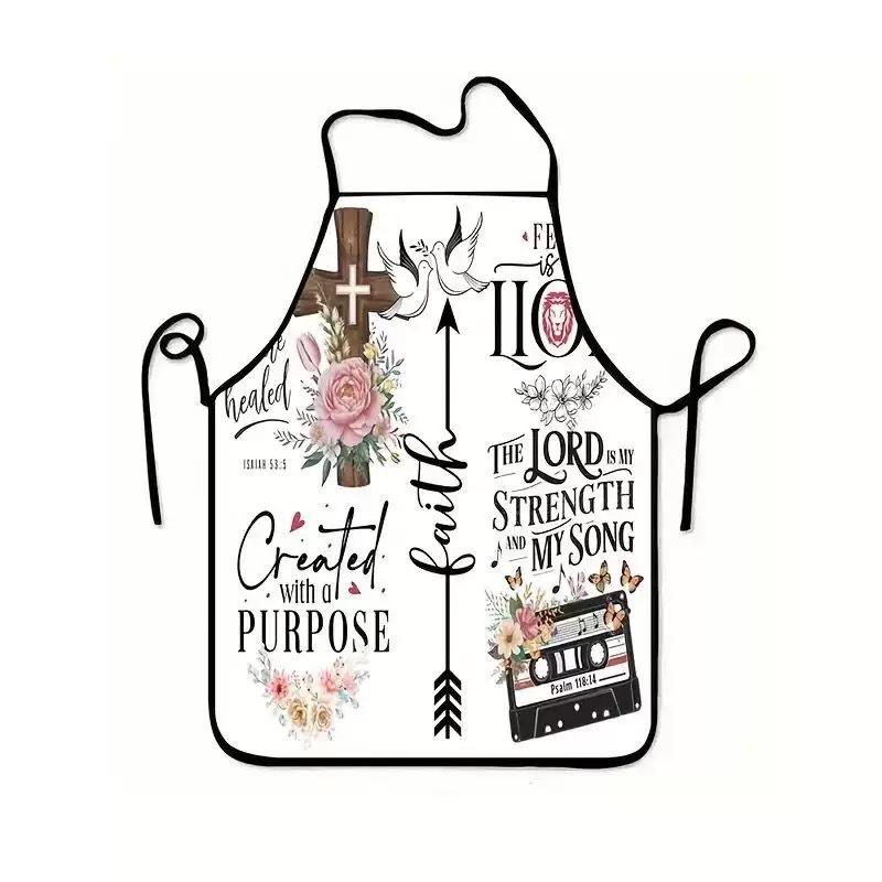 Sleeveless Waterproof Apron 3D Printed Stain-Resistant Waterproof Apron Workwear Personalized Holiday Apron