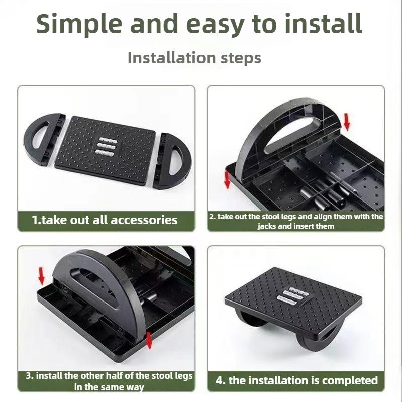 Foot pedal footstool under home/office desk,with massage roller to promote blood circulation,180°swing,ergonomic,relieve fatigue