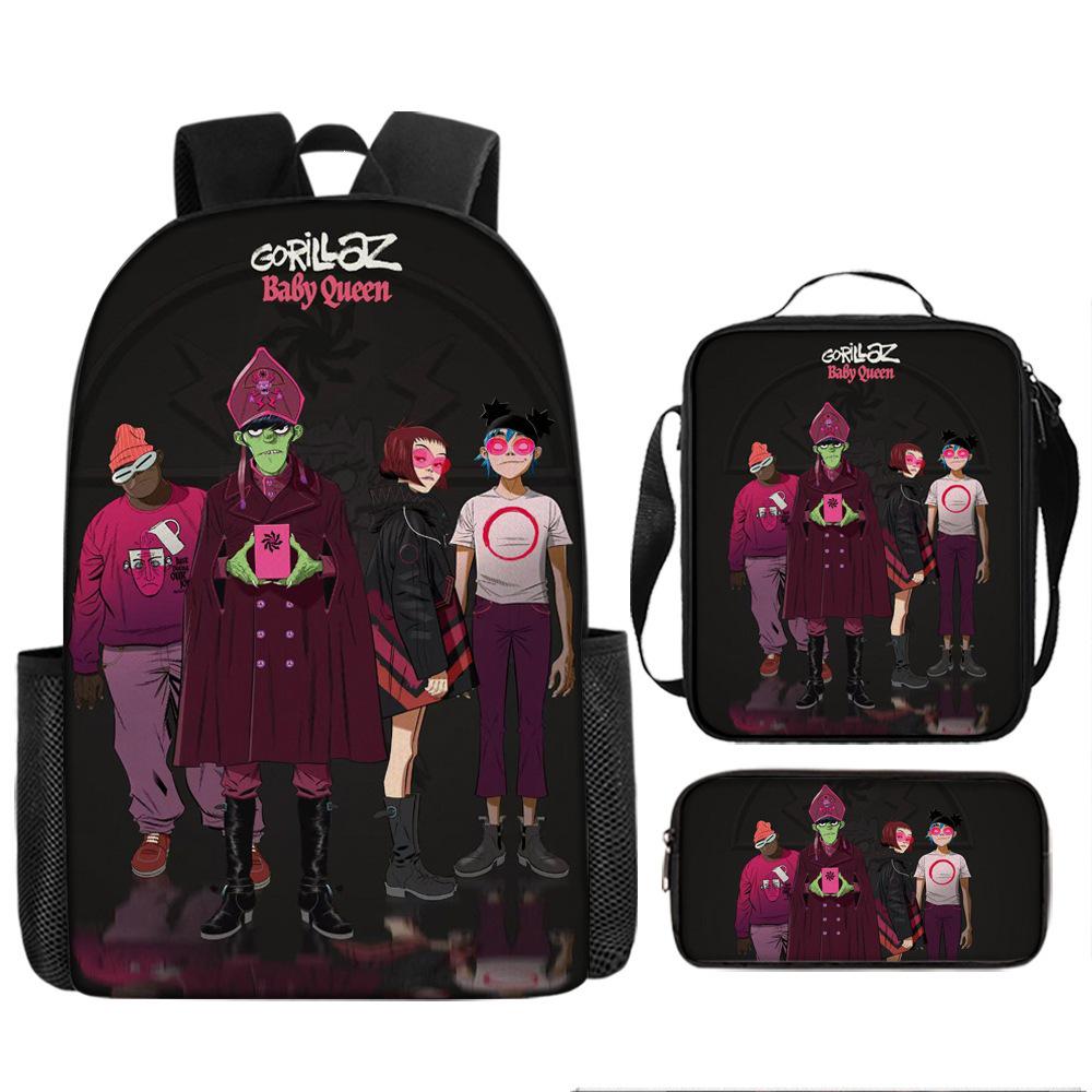 UK Virtual Band Gorillaz Kids' Cartoon Backpack - Dual Use Shoulder/Crossbody Bag
