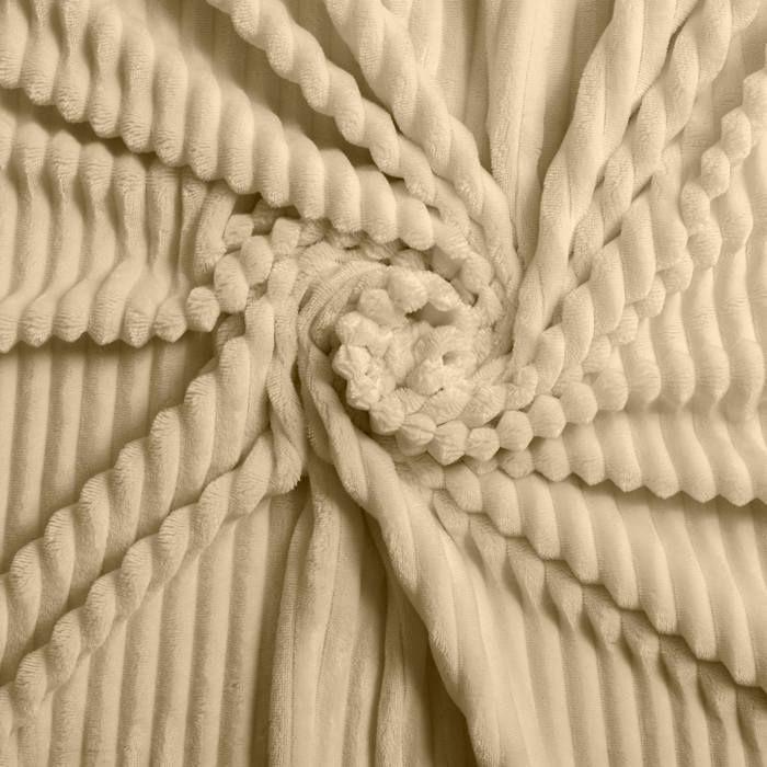 Housse Couette + 2 Taies 220 X 240 Cm Flanelle Veloutea Sable