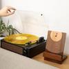 Elegante Supporto Espositore per Raccolta Dischi Base Robusta in Legno Organizzatori Portatili da Scrivania per Organizzazione Album
