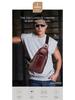 Cow Captain Men's Genuine Leather Crossbody Chest Bag - Top Layer Cowhide Multifunctional Sports Casual Bag