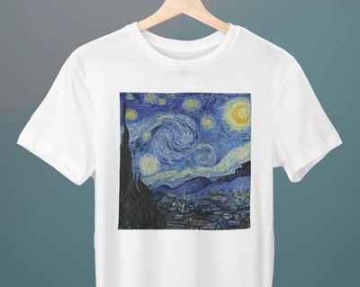Sternennacht, Vincent van Gogh Gemälde, Unisex T-Shirt, Kunst T-Shirt, Fine Art T-Shirt, Geschenk für Sie, Geschenk für Ihn, Geschenk für Kunstliebhaber