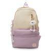 Schoolbag Contrasting Color Backpack New Large Capacity Fashion Ins Style Retro Versatile Backpack Female Pendant Chinese College Student Schoolbag