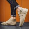 Men's High Top Shoes Luxurious Light Luxury High Quality Fashionable Retro Bare Boots Training Office Business Men Flat Shoes