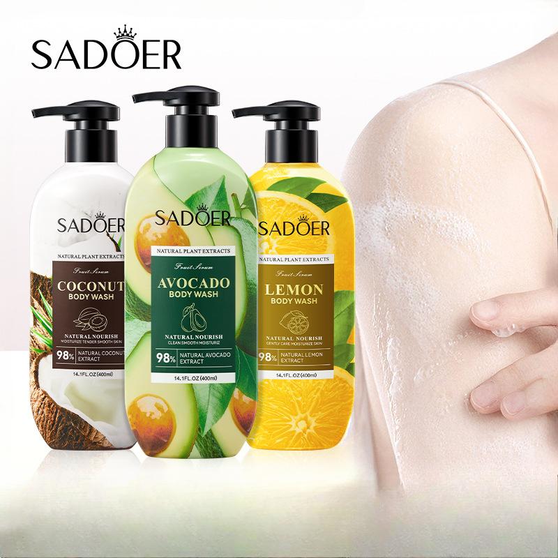 Gel douche aux fruits 400 ml SADOER Gel douche hydratant pour la peau