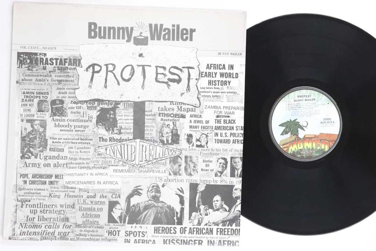 

LP Record BUNNY WAILER - Protest MLPS9512 Mango 1982 US Reggae, Ska & Dub Used