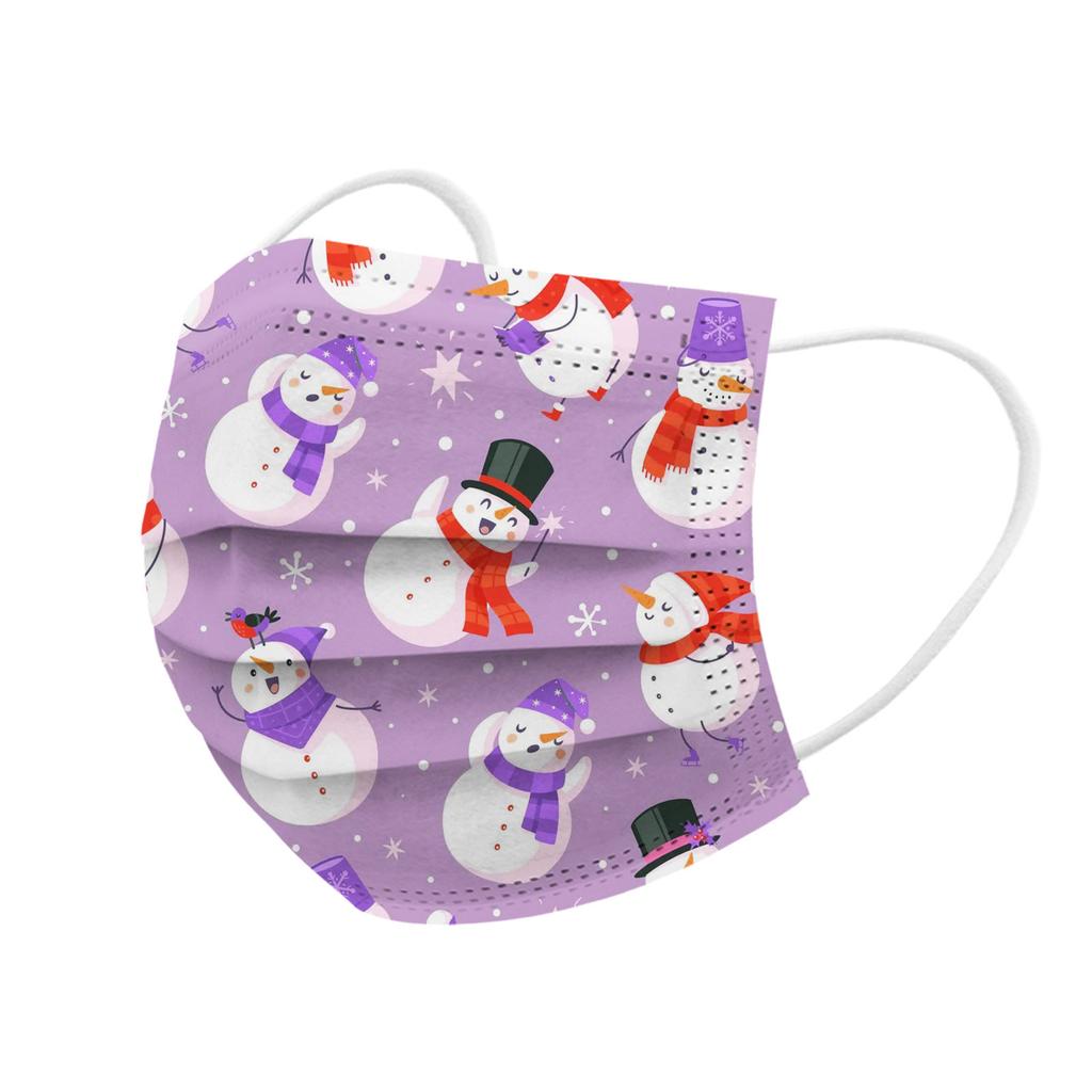 20 Stück Gesichtsmaske für Erwachsene Einweg-Gesichtsmaske Weihnachten 3D-Druck 3-lagig Ohrschlaufe Unisex Mundschutz Mascarillas Kinder Maske