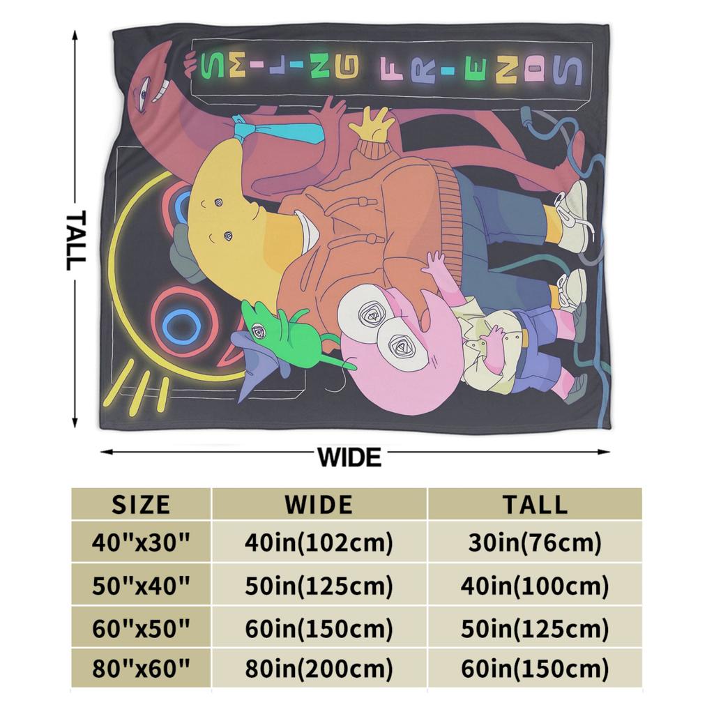 Smiling Friends Pim and Charlie  Gift Blanket For Men Women Cozy Soft  Throw Blankets for Couch 50x60 Inches Multiple Sizes