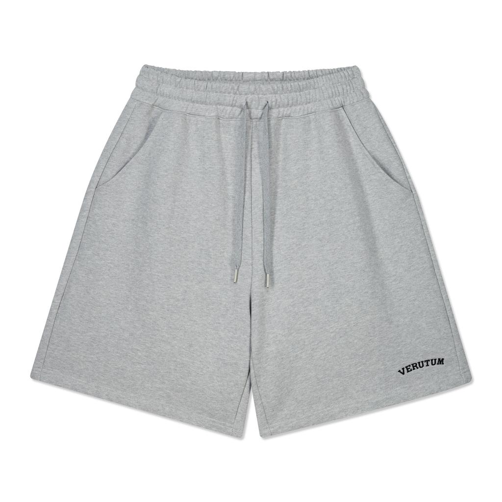VERUTUM Ivy Arch Logo Shorts Men'S Melange Grey Black