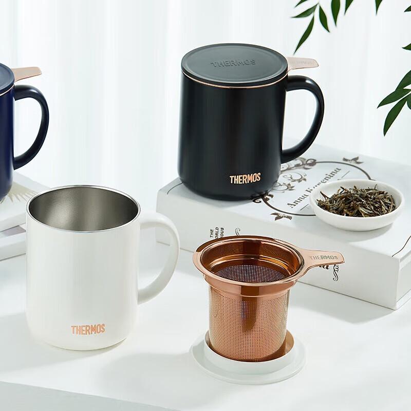 THERMOS 400ml Insulated Tea Mug with Filter and Handle