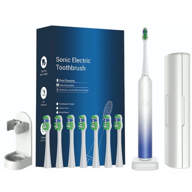 Electric Toothbrush English Neutral Acoustic Wave Scanning Wireless Replaceable Brush Head
