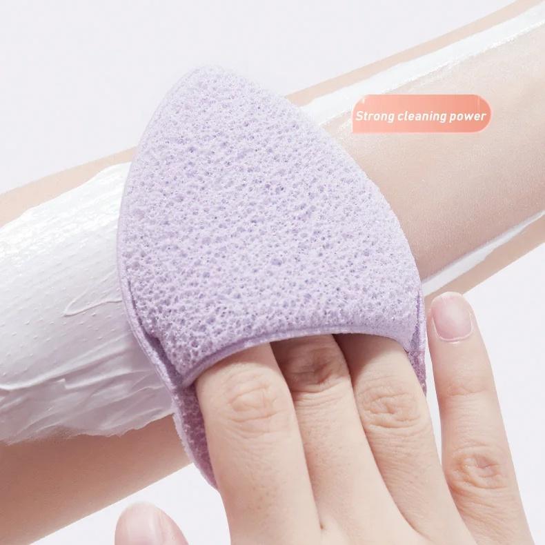 Botanischer Reinigungsschwamm im Handschuh-Stil, natürlicher Peeling-Gesichtsreiniger, Reinigungsschwamm, Tiefenentferner, Mitesser-Hautpflegewerkzeug