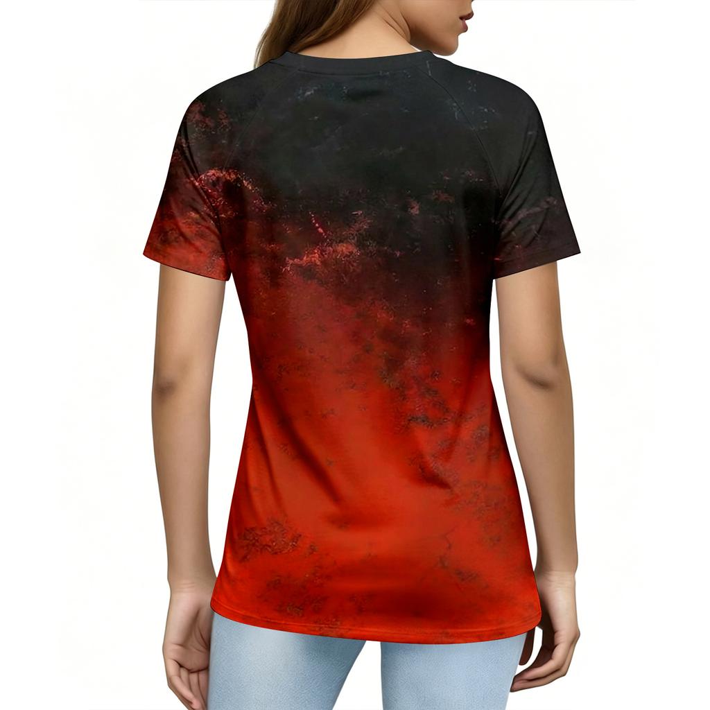 Camiseta casual de manga corta con cuello en V para mujer con estampado de letras Gráfico 250 Años de Libertad Camiseta ligera cómoda para el uso diario