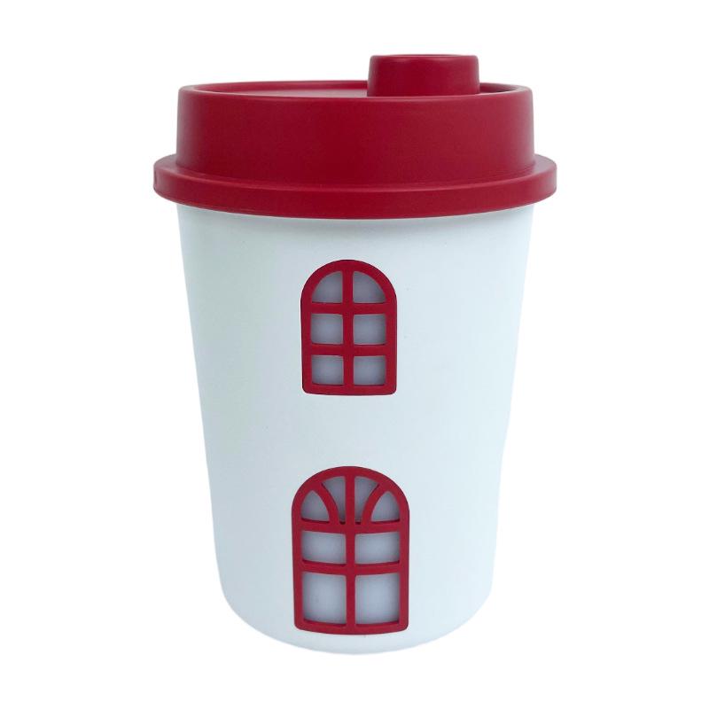 Mini Silent Milk Tea Cup Humidifier with Seven-Color Mood Light and Large Mist for Bedroom