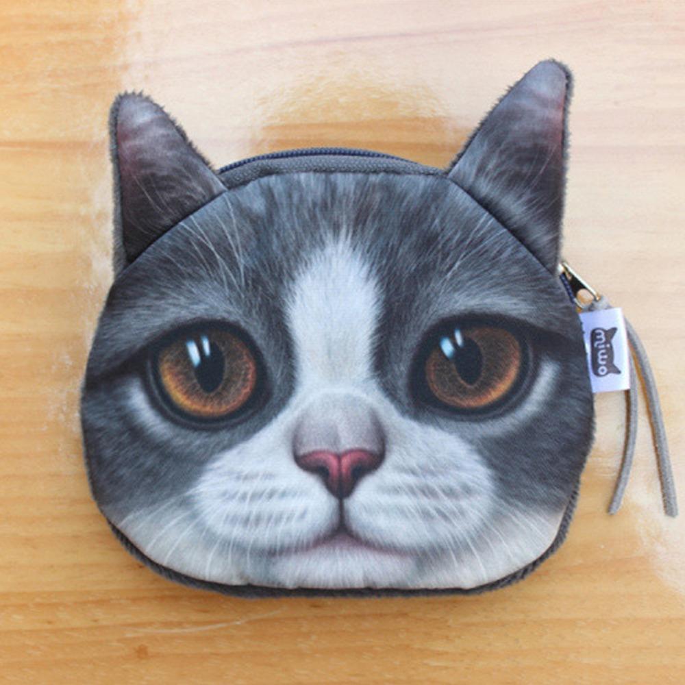 Interesting Cartoon Cat Coin Purse Multi-function Funny Coin Bag Portable Storage Bag
