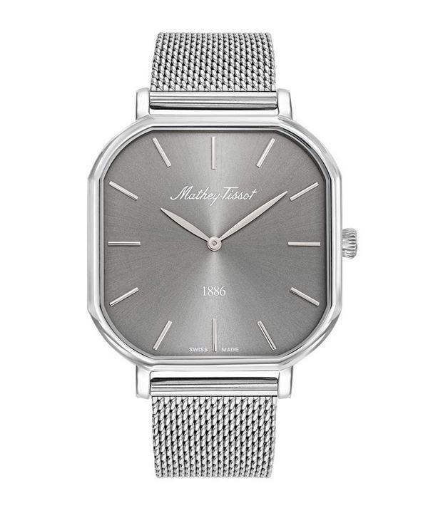 

Мужские часы Mathey-Tissot Monsoon Square из нержавеющей стали с серебристым циферблатом, кварцевые H7917AS серебряный
