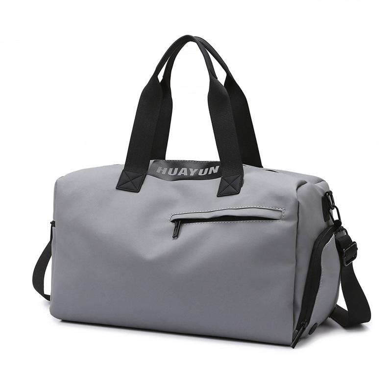 

Легкая спортивная сумка для мужчин, водоотталкивающая, сухая, влажная, разделительная дорожная сумка, разделительные сумки для обуви, женская, большая вместимость, дорожная, переносная, через плечо сумка светло-серый