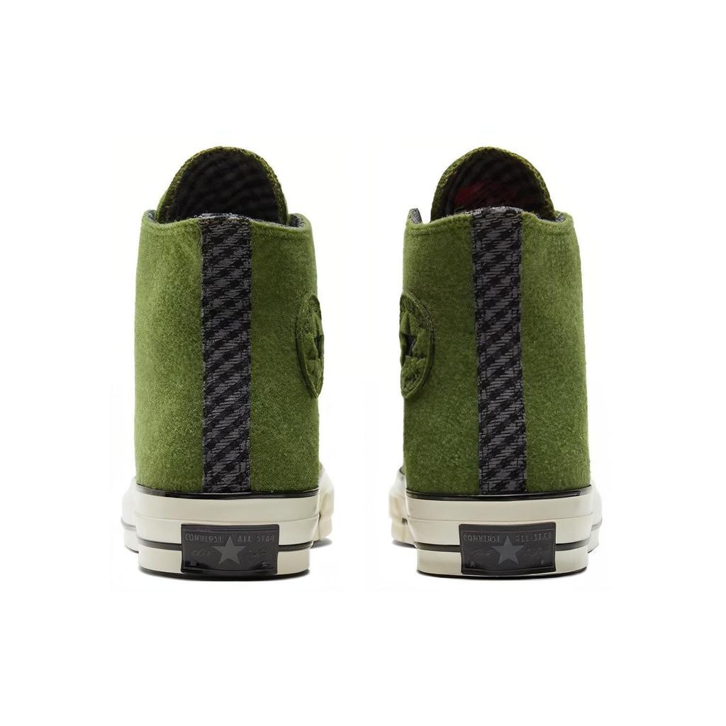 Converse Chuck 70 High Flannel Green Unisex Sneakers Black A04284C