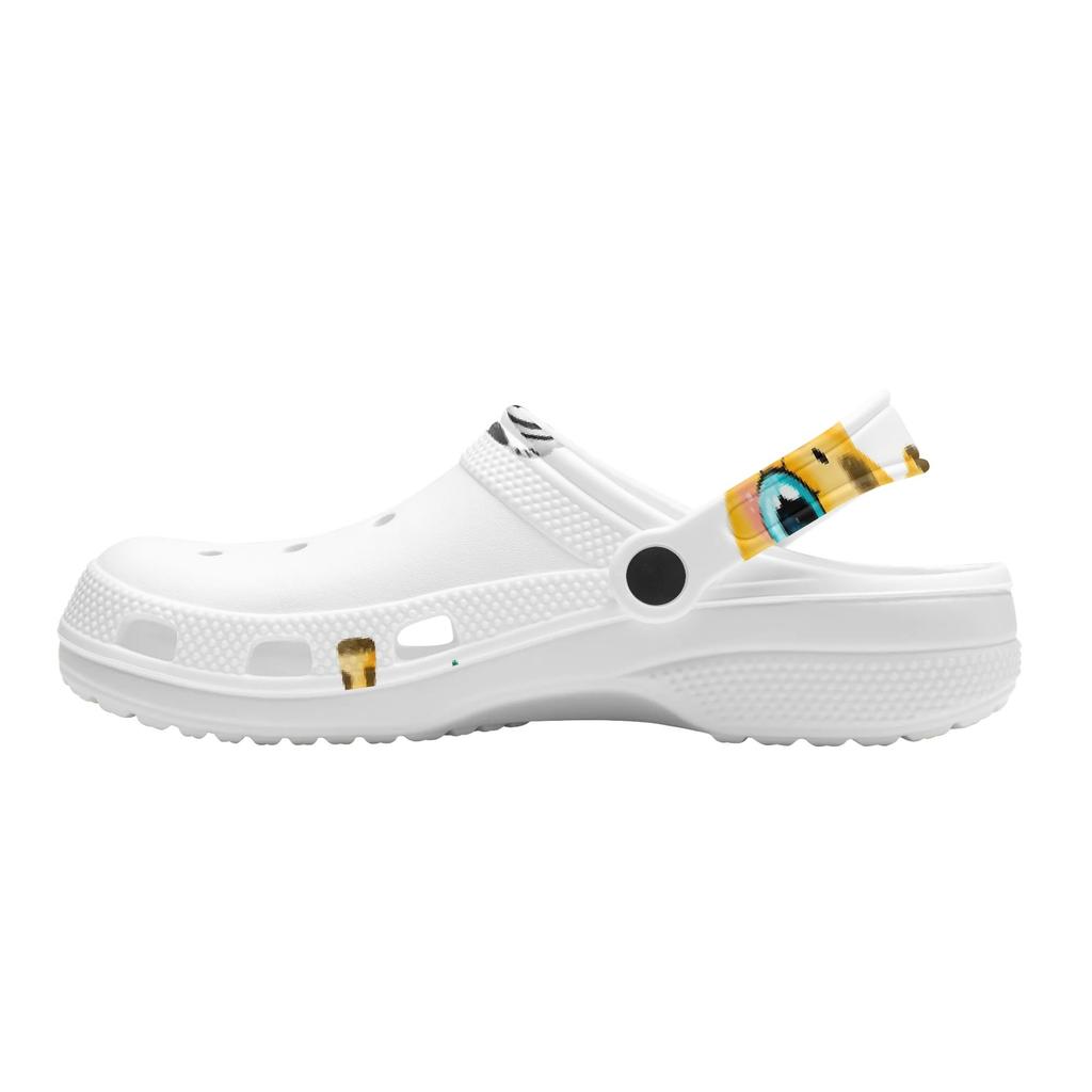 Adult Unisex Allover Printed EVA Clogs Breathable Lightweight Slip On Casual Shoes Soft Sole Summer Sandals Daily Walking