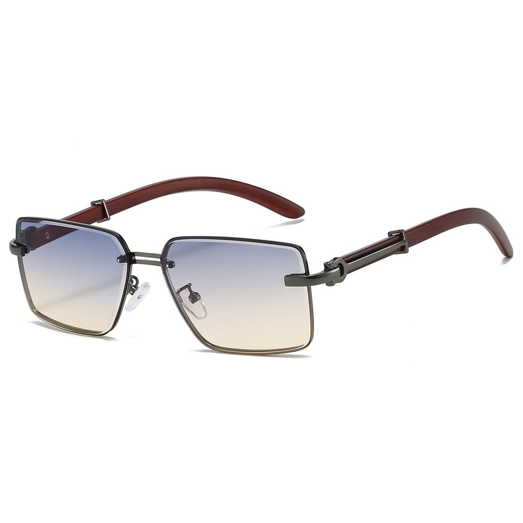 Fashion Square Sunglasses Men New Vintage Gradient Multi-color Sun Glasses Ins Trendy Retro Brand Design Casual Shades