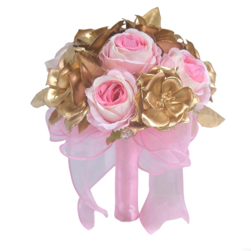 Wedding Portrait Flowers 23 x 18 Artificial Hand Flowers with Ribbon Handle for Ceremony and Styling Scenes