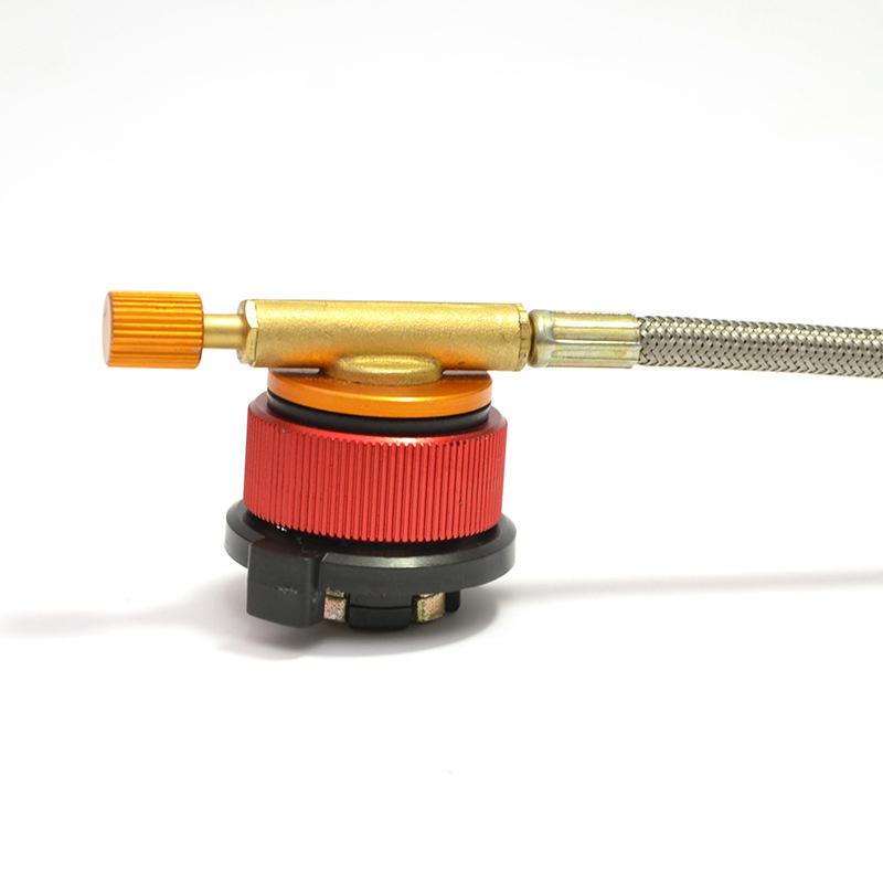 High Quality Camping Gas Furnace Converter Device Long Gas Tank Gas Furnace Conversion Head Metal Gas Tank Cylinder Adapter