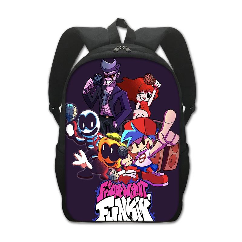 Stylish Friday Night Funkin Backpack For Cartoon Game Fans With Adjustable Straps