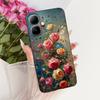 For Infinix Smart 20 4G Case New Fashion Flower Pattern Soft Black Silicone Phone Cover For Infinix Smart 20 Bumper Smart20 Para