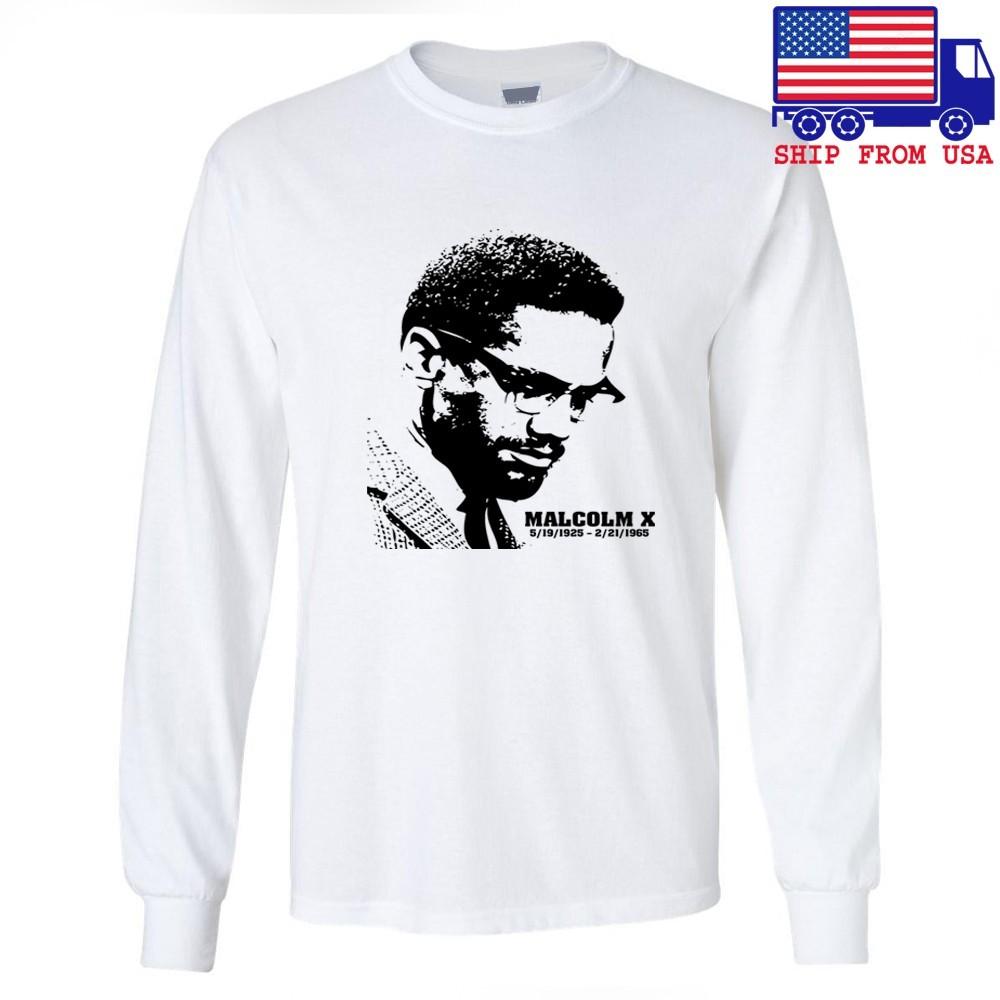 Malcolm X Black Panther Party White Size S2XL Unisex T-Shirt S