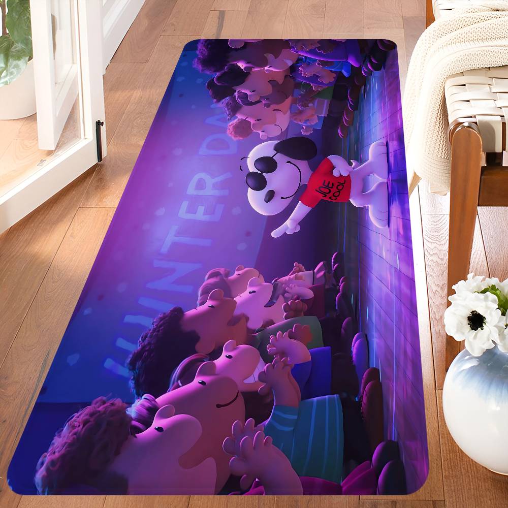 Cartoon S-Snoopy Anime Entrance Door Mat Washable Non-Slip Living Room Sofa Chairs Area Mat Kitchen Welcome Doormat