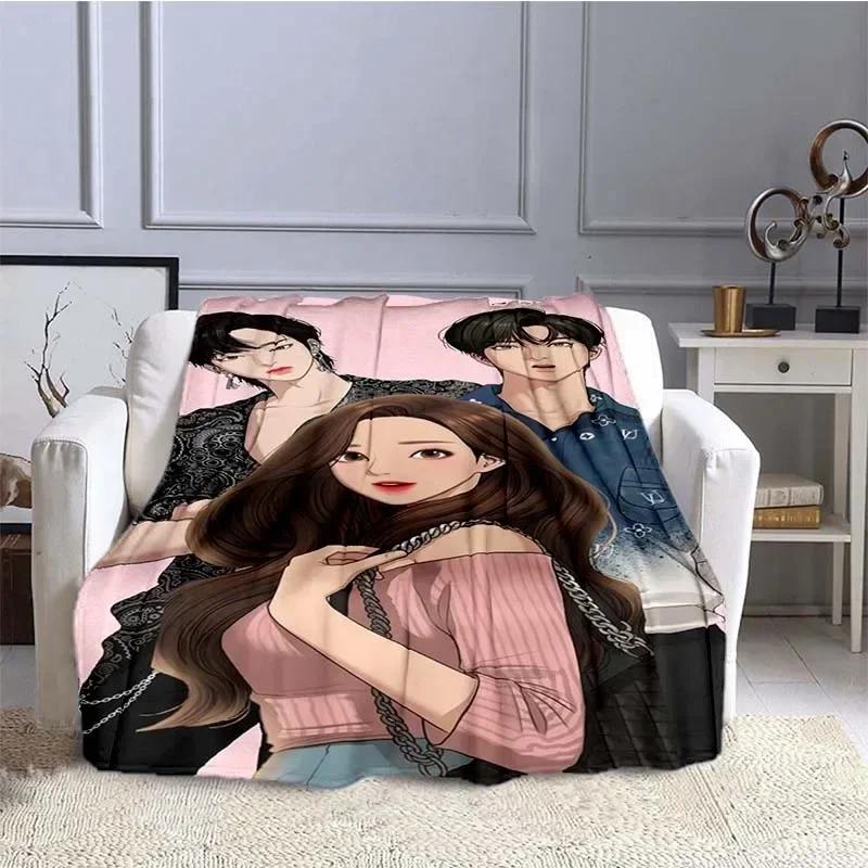 True Beauty Series Hwang in Youp Cha EunWoo Flannel Blanket Star Art Warm Throw Blanket for Bed Bedroom Sofa Picnic Blanket Gift