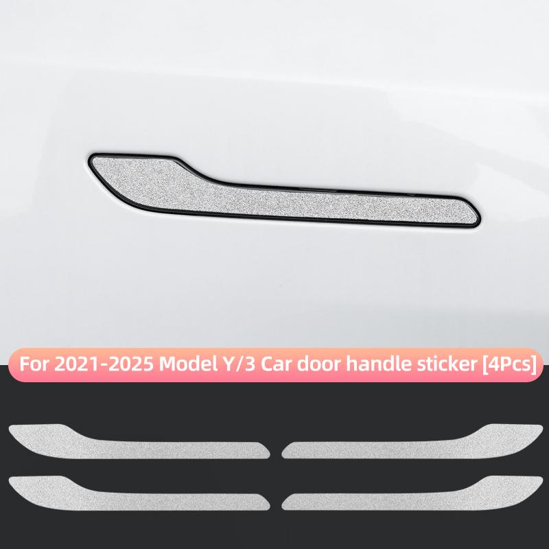 Door Handle Sticker For Tesla Model Y Juniper Car Door Handle Scratch Protector Sticker Auto Door Handle Scratch Cover