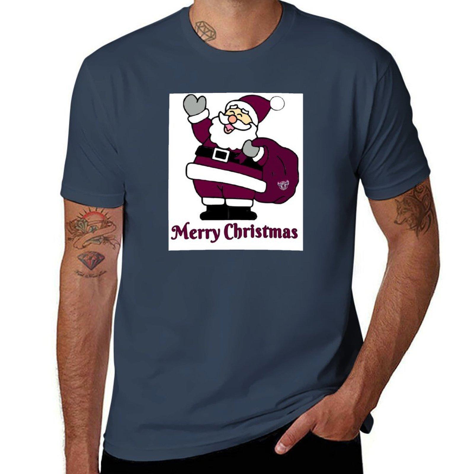 Christmas Sea Eagles TShirt Functional Casual Short Sleeve Tee S