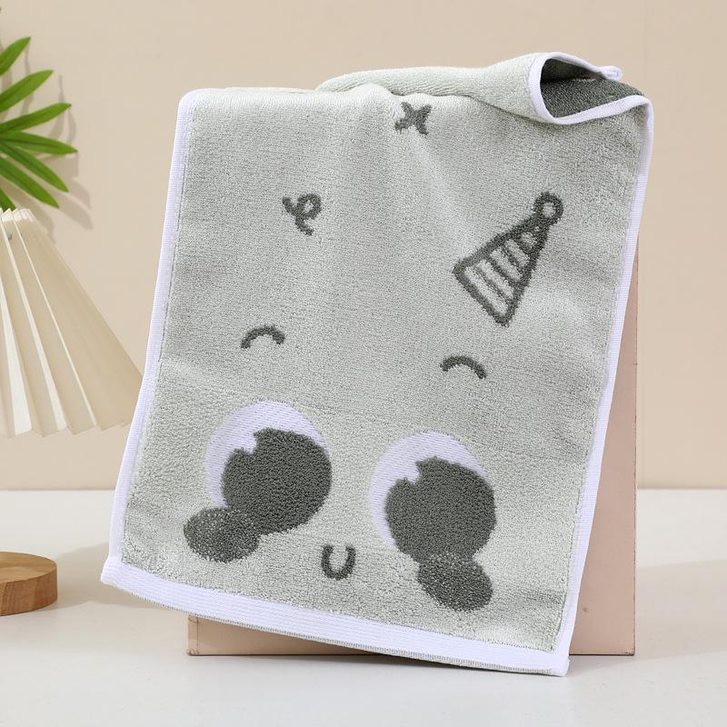 Bamboo Fiber Jacquard Large Eye Children s Towel - Soft, Absorbent & Thick 50*25 зелёный