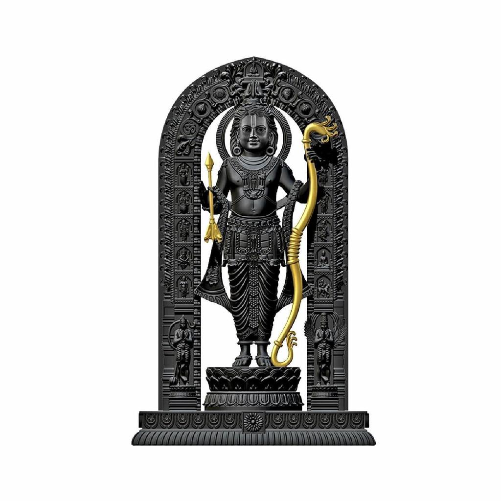 6 Inch Shree Ram Lalla Murti/God Idols/Ayodha's Shree Ram Statue/Home Decor/Decorative Items for Living Room/