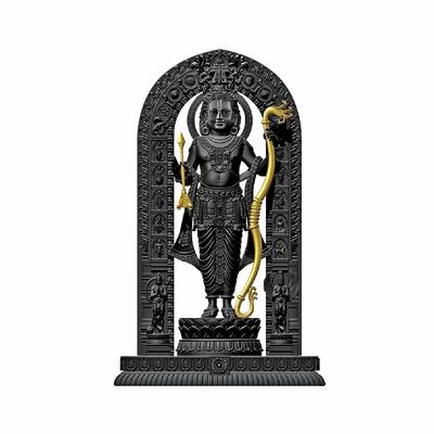 6 Inch Shree Ram Lalla Murti/God Idols/Ayodha's Shree Ram Statue/Home Decor/Decorative Items for Living Room/Car Dashboard Idols/Office/Show Piece