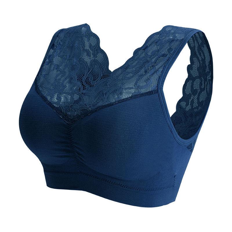 Seamless Wireless Lace Push-Up Sports Bralette - Cozy Fit, L-XXL