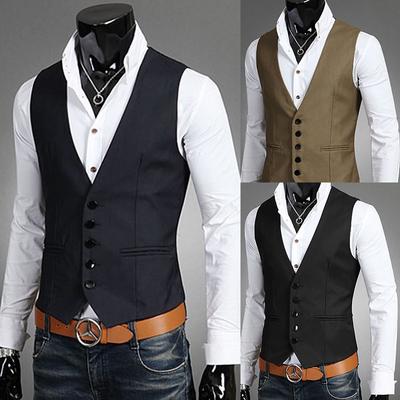 2025 Leto Nové Pánske Trendy Kórejské Vydanie Slim Fit Vesta Kabát, Obleková Vesta, Veľká 5XL Vesta