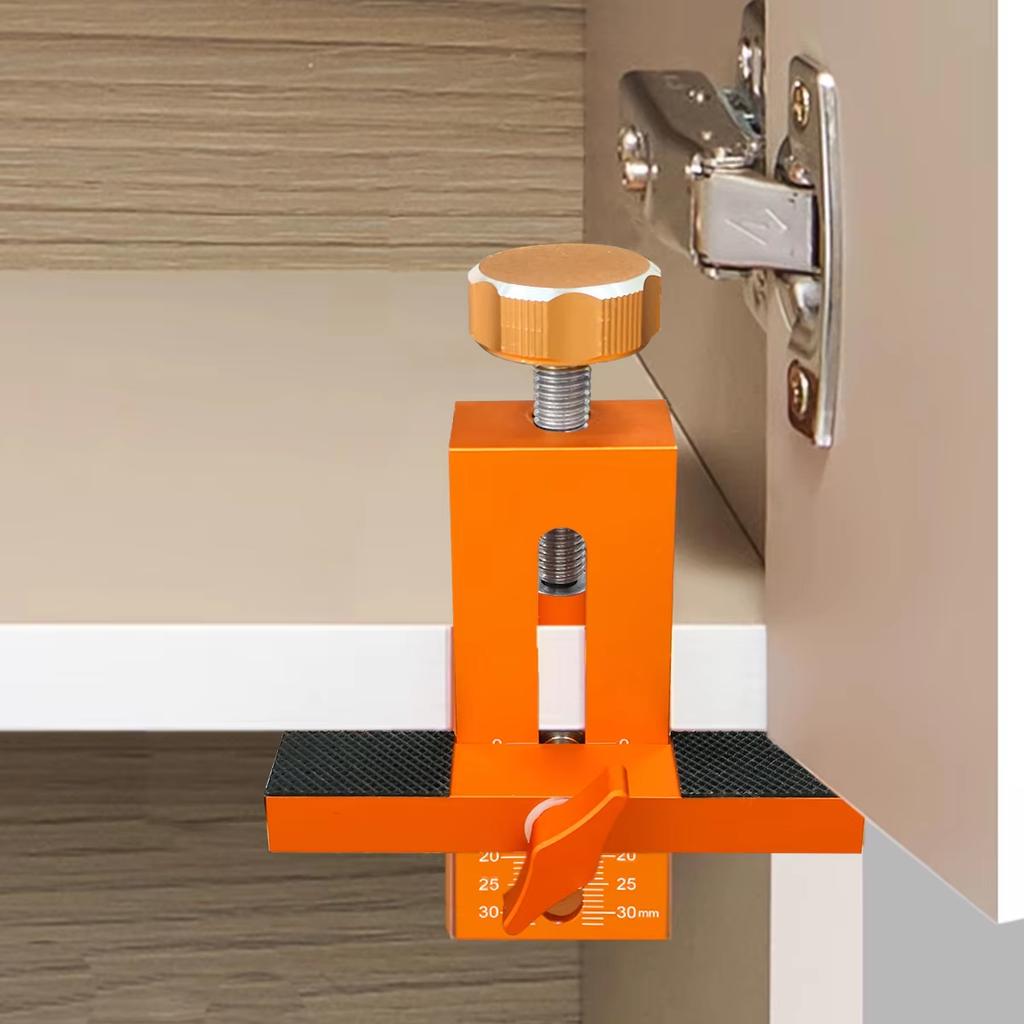 Cabinet Door Installation Jig, Cabinet Closet Door Quick Positioning Aid Tool for Woodworking, Wardrobe Door Artifact, Aluminum