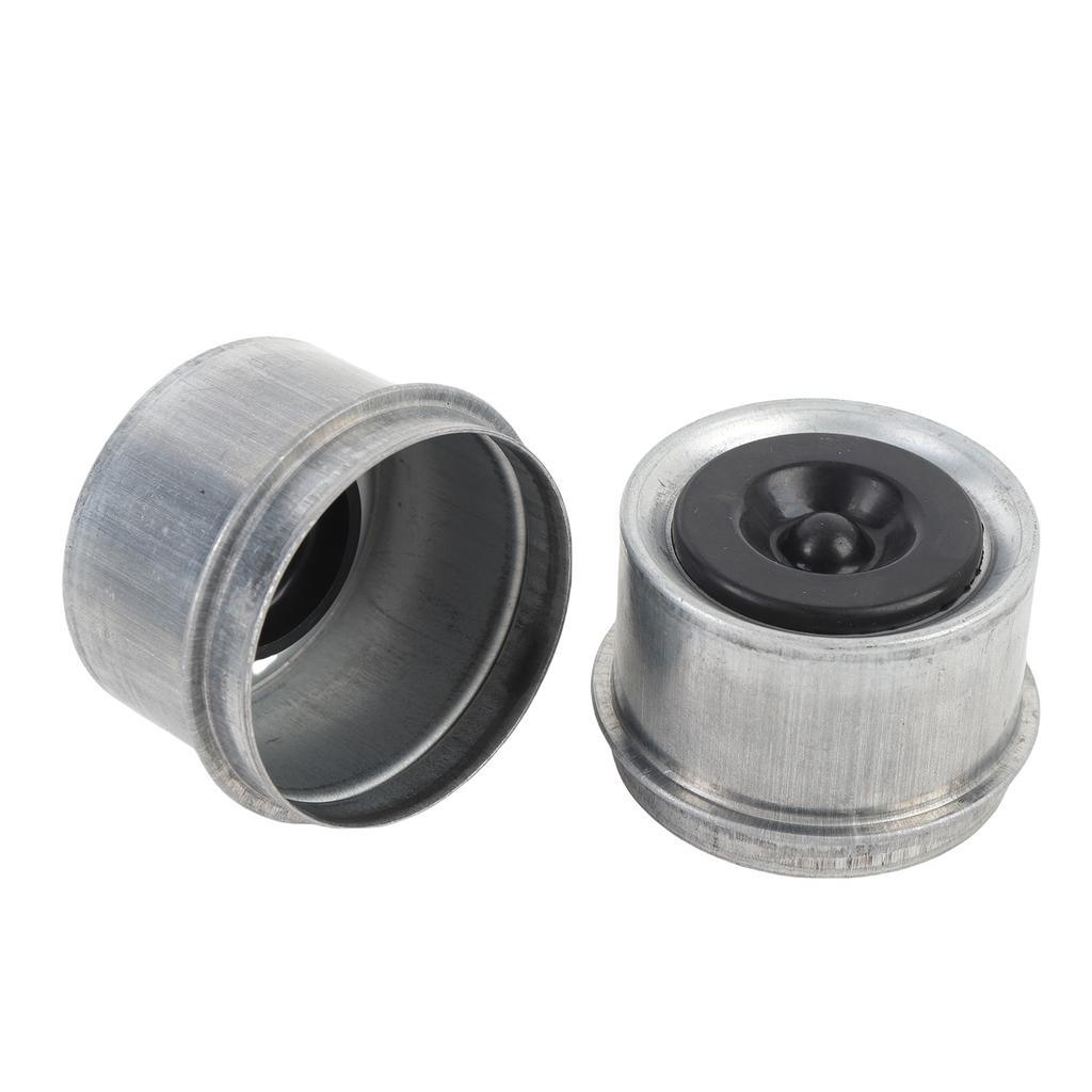 1.98in Trailer Axle Dust Cap with 4 Rubber Plugs Metal Trailer Axle Bearing Grease Covers Replacement for Dexter 2000 to 3500 Lbs Axles