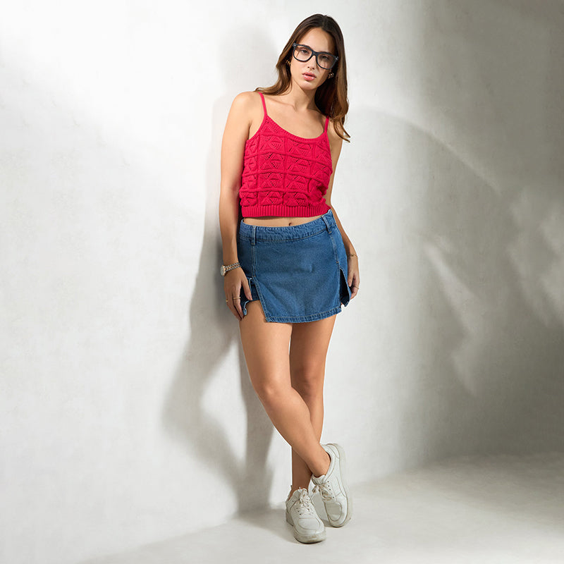 

Virgio Women Mini Length Fitted Fit Skirt 26 синий