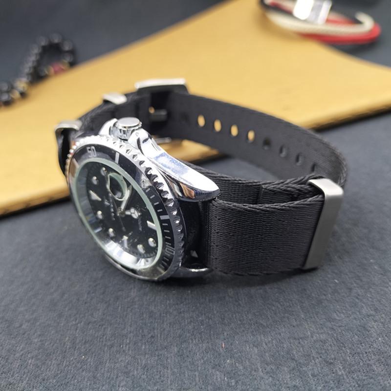 High-End NATO One-Piece Nylon Watch Strap - Canvas Woven, Sizes 18/20/22/24.